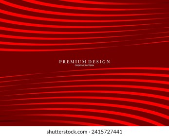 Abstract background of wavy lines in red color. Modern design for banner, card, web design, banner, certificate, etc.