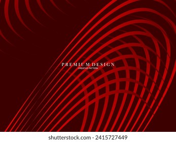 Fondo abstracto de las líneas onduladas en color rojo. Diseño moderno para banner, tarjeta, diseño web, banner, certificado, etc.