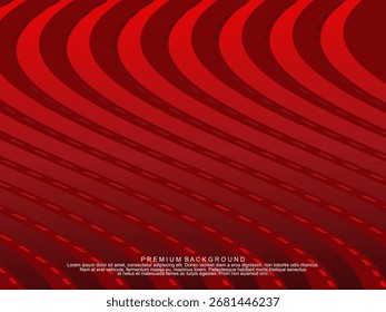 Abstract background of wavy lines in red color. Modern design for banner, card, web design, banner, certificate, etc.