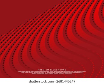 Fondo Abstractas de líneas onduladas en color rojo. Diseño moderno para el Anuncio, tarjeta, Diseño web, Anuncio, certificado, etc.