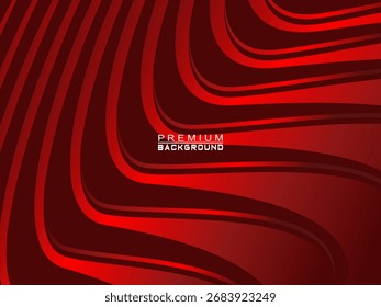 Abstract background of wavy lines in red color. Modern design for banner, card, web design, banner, certificate, etc.