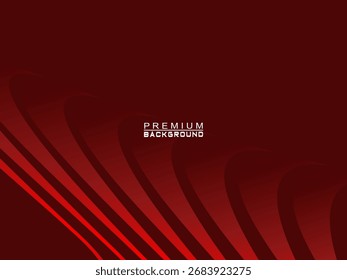 Abstrakter Hintergrund von wellenförmigen Linien in roter Farbe. Modernes Design für Banner, Karte, Web-Design, Banner, Zertifikat, etc.