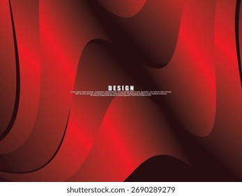 Fondo Abstractas de líneas onduladas en color rojo. Diseño moderno para el Anuncio, tarjeta, Diseño web, Anuncio, certificado, etc.	