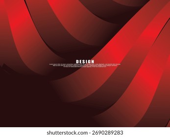 Fondo Abstractas de líneas onduladas en color rojo. Diseño moderno para el Anuncio, tarjeta, Diseño web, Anuncio, certificado, etc.	