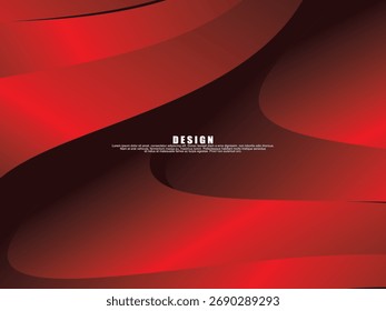 Fondo Abstractas de líneas onduladas en color rojo. Diseño moderno para el Anuncio, tarjeta, Diseño web, Anuncio, certificado, etc.	