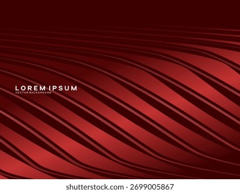 Abstract background of wavy lines in red color. Modern design for banner, card, web design, banner, certificate, etc.	
