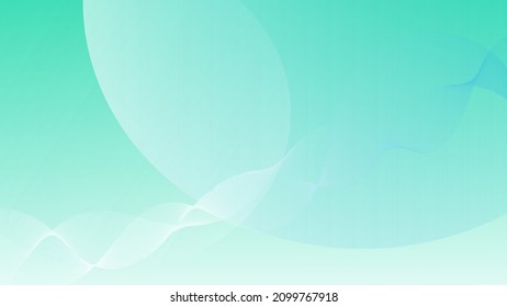Abstract background with wavy lines in shades of green and blue.