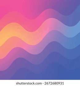 Fondo Abstractas con líneas onduladas en tonos de rosa, naranja, púrpura y azul creando un efecto de degradado suave