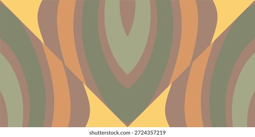 Abstract background with wavy lines in shades of yellow, green, brown and orange