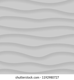 Abstract background of wavy lines with shadows in gray colors