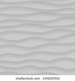 Abstract background of wavy lines with shadows in gray colors