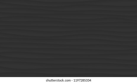 Abstract background of wavy lines with shadows in black colors