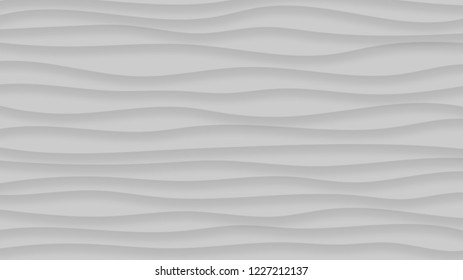 Abstract background of wavy lines with shadows in gray colors