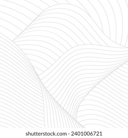 Abstract background of wavy lines. Background of smooth parallel lines. A template for creative ideas and design. Vector illustration