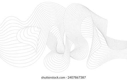 Abstract background of wavy lines. Background of smooth parallel lines. A template for creative ideas and design. Vector illustration