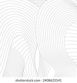 Fondo abstracto de las líneas onduladas. Fondo de líneas paralelas lisas. Una plantilla para ideas y diseño creativos. Ilustración del vector
