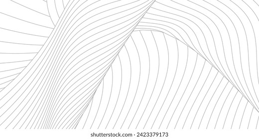 Abstract background of wavy lines. Background of smooth parallel lines. A template for creative ideas and design. Vector illustration