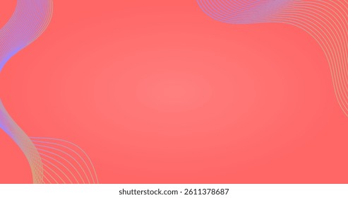 Abstract background with wavy lines and space for text. Vector illustration.