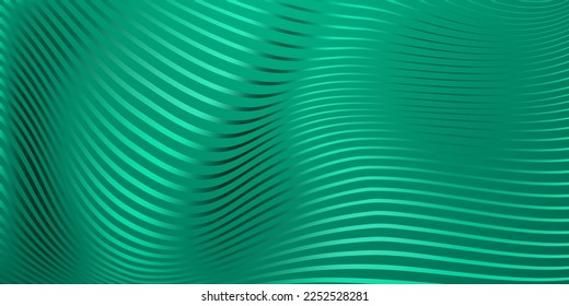 Abstract background of wavy lines in turquoise colors