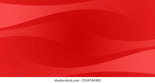 Fondo Abstractas con líneas onduladas en varios tonos de rojo, creando una sensación de movimiento y fluidez. Ilustración vectorial