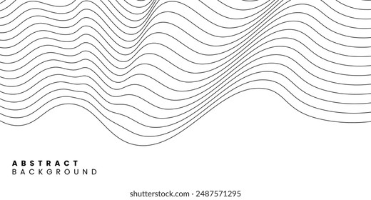 Abstract background wavy lines vector illustration