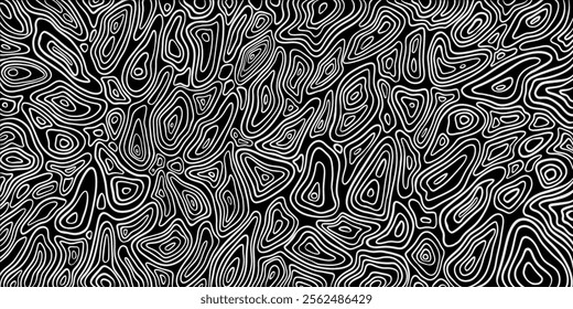 Abstract background, wavy lines, white background. Thin lines, waves, vector graphics, topographic lines, wallpaper with contours, gray background, hand drawing, pattern, canvas, postcard, poster.