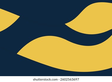 Abstract background with wavy lines in yellow and blue colors. Vector illustration