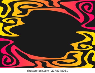 Abstract background with wavy ornament pattern and with some copy space area