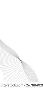 Fondo Abstractas con líneas onduladas de partículas Ilustración de Espacio para texto en blanco y negro