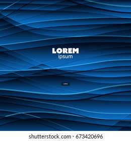 Abstract Background, Wavy Pattern - Cover or Brochure Template, Vector Design