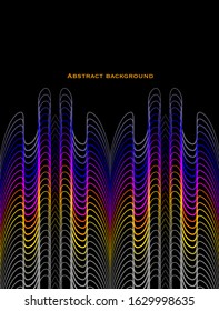 Abstract background with wavy pattern. Vertical template for cover, banner, leaflet.
