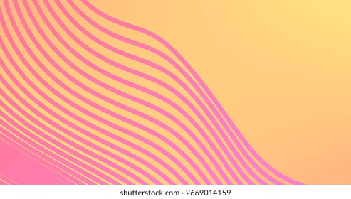 Fondo Abstractas con líneas rosadas onduladas y Espacio para texto