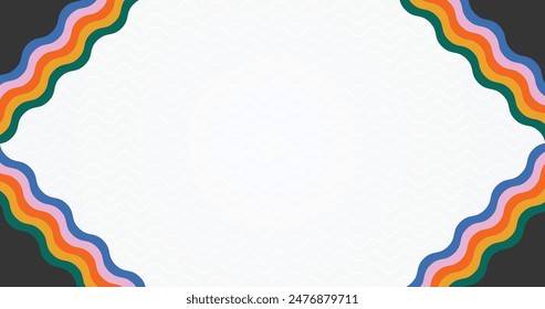 Fondo Abstractas con rayas onduladas del arco iris, Plantilla de Anuncio colorida