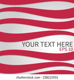 Abstract Background with wavy red Lines