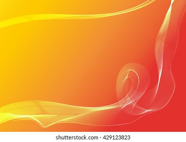 Abstract background with wavy ribbons