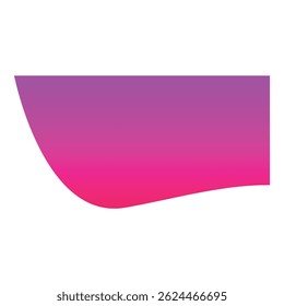 Abstrakter Hintergrund mit einer wellenförmigen Form mit einem lebendigen rosa und violetten Farbverlauf