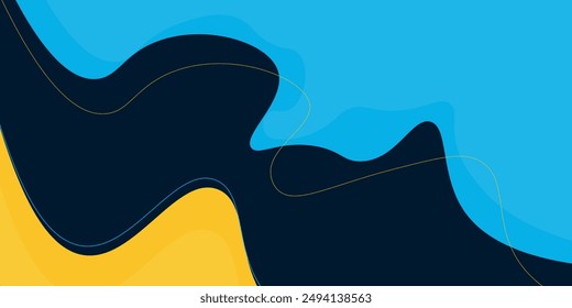 abstract background with wavy shapes and geometric line elements, suitable for all fields, vector.