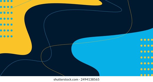abstract background with wavy shapes and geometric line elements, suitable for all fields, vector.