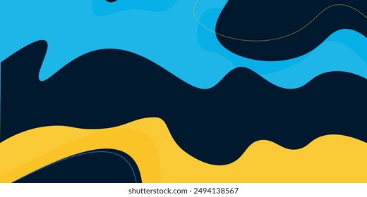 abstract background with wavy shapes and geometric line elements, suitable for all fields, vector.