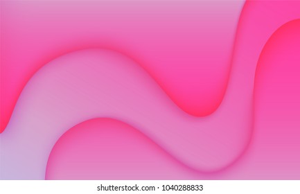 Abstract Background with Wavy Shapes and Gradient. Bright Cover Template in Blue and Pink Colors. Trendy Wallpaper with Shadows. Gradient Background for Web Design, Poster, Presentation, Banner, Card.