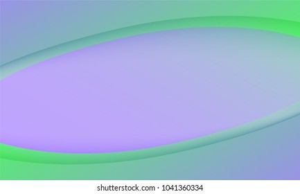 Abstract Background with Wavy Shapes and Gradient. Bright Cover Template in Purple and Green Colors. Trendy Wallpaper with Shadows. Gradient Background for Web Design, Poster, Presentation, Banner.