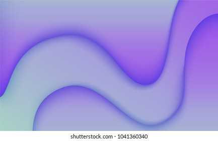 Abstract Background with Wavy Shapes and Gradient. Bright Cover Template in Purple and Green Colors. Trendy Wallpaper with Shadows. Gradient Background for Web Design, Poster, Presentation, Banner.