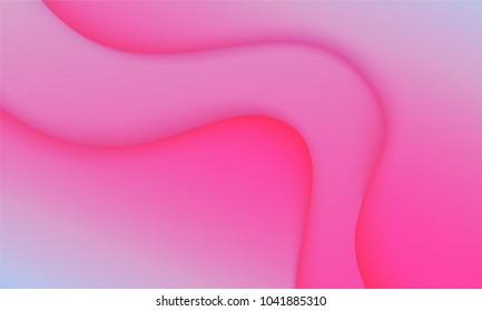 Abstract Background with Wavy Shapes and Gradient. Bright Cover Template in Blue and Pink Colors. Trendy Wallpaper with Shadows. Gradient Background for Web Design, Poster, Presentation, Banner, Card.