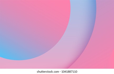 Abstract Background with Wavy Shapes and Gradient. Bright Cover Template in Blue and Pink Colors. Trendy Wallpaper with Shadows. Gradient Background for Web Design, Poster, Presentation, Banner, Card.