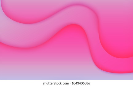 Abstract Background with Wavy Shapes and Gradient. Bright Cover Template in Blue and Pink Colors. Trendy Wallpaper with Shadows. Gradient Background for Web Design, Poster, Presentation, Banner, Card.