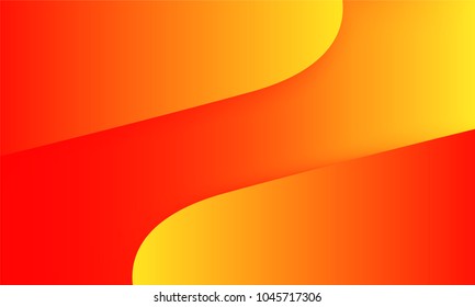 Abstract Background with Wavy Shapes and Gradient. Bright Cover Template with 3d Effect. Trendy Wallpaper with Shadows. Gradient Background for Web Design, Poster, Presentation, Banner, Card, Brochure