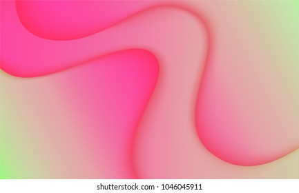 Abstract Background with Wavy Shapes and Gradient. Bright Cover Template with 3d Effect. Trendy Wallpaper with Shadows. Gradient Background for Web Design, Poster, Presentation, Banner, Card, Brochure