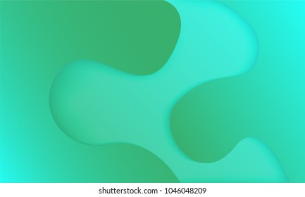 Abstract Background with Wavy Shapes and Gradient. Bright Cover Template with 3d Effect. Trendy Wallpaper with Shadows. Gradient Background for Web Design, Poster, Presentation, Banner, Card, Brochure