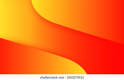 Abstract Background with Wavy Shapes and Gradient. Bright Cover Template with 3d Effect. Trendy Wallpaper with Shadows. Gradient Background for Web Design, Poster, Presentation, Banner, Card, Brochure