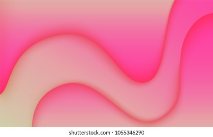 Abstract Background with Wavy Shapes and Gradient. Bright Cover Template with 3d Effect. Trendy Wallpaper with Shadows. Gradient Background for Web Design, Poster, Presentation, Banner, Card, Brochure